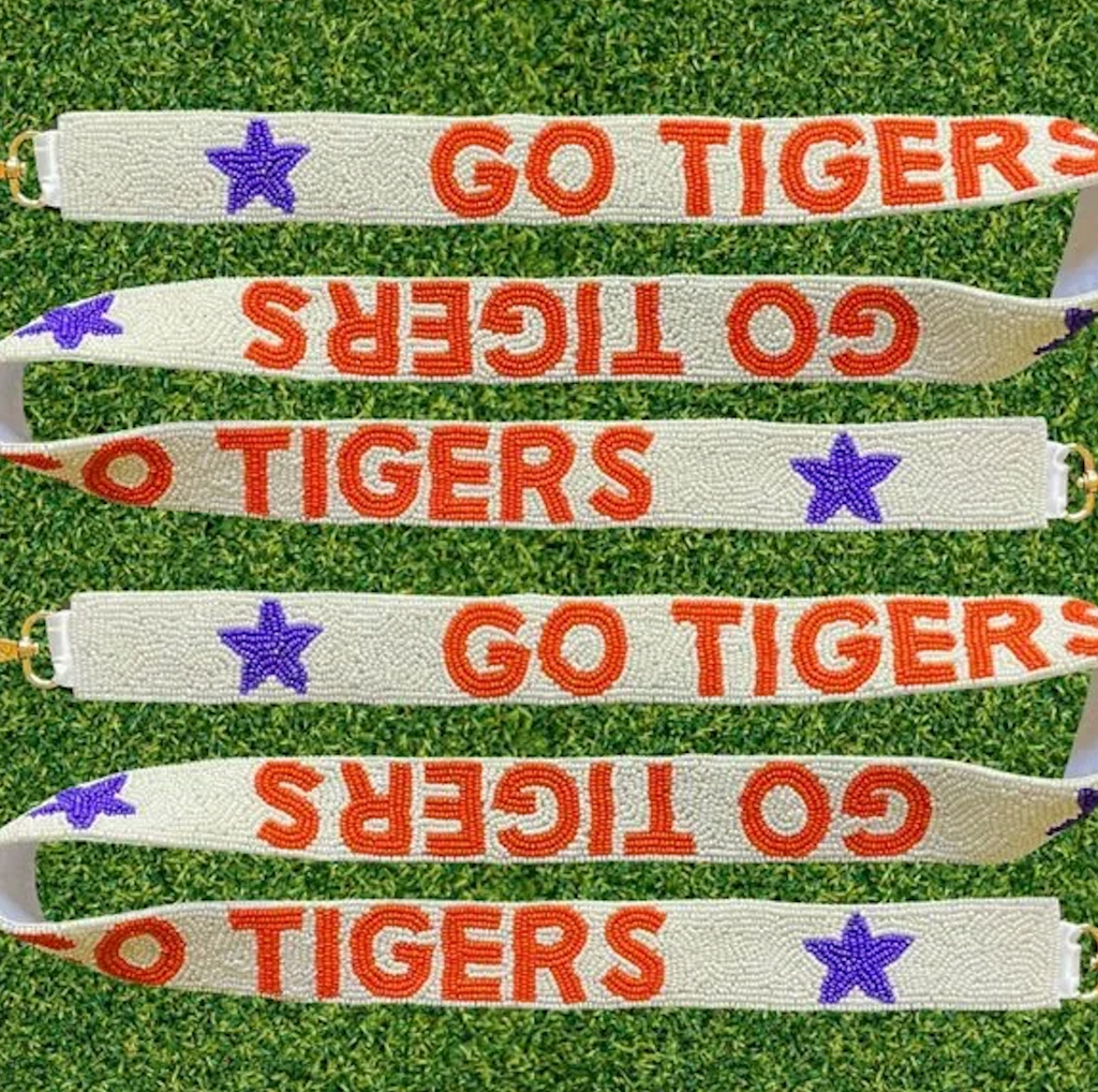 Clemson Beaded Purse Strap | Go Tigers Game Day Bag Strap